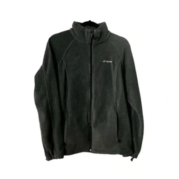 Columbia Women's Dark Gray Long Sleeve Fleece Zip-Up Jacket Size L GUC - Picture 1 of 11